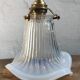 Opalescent glass swan neck sconce