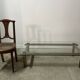 Table basse italienne vintage 80'S en laiton et fer