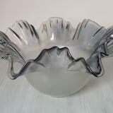 Tulipe de lampe verre irisé/argenté