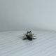 Light metal flower candlestick