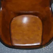 Chaise Egg Vintage Teintée à la Main en Brun Whisky