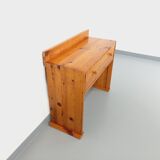 Vintage pine desk with sled legs from the 70s and 80s
