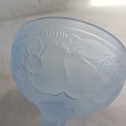 2 vintage pastel opal glass ice cream cups