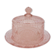Cloche en verre rose