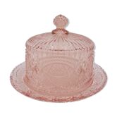 Cloche en verre rose