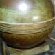 Patinated bronze and leather lamp art deco denmark 1930