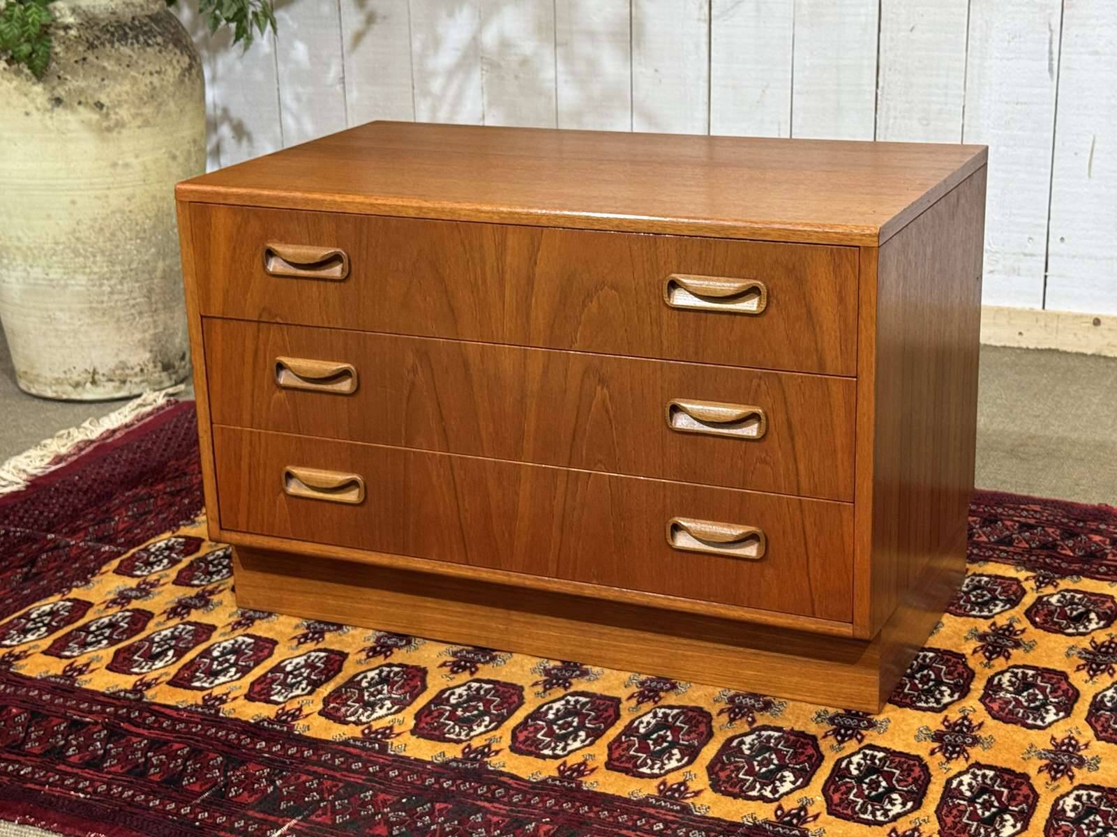 English commode by the brand GPlan in teak from the 1970s.