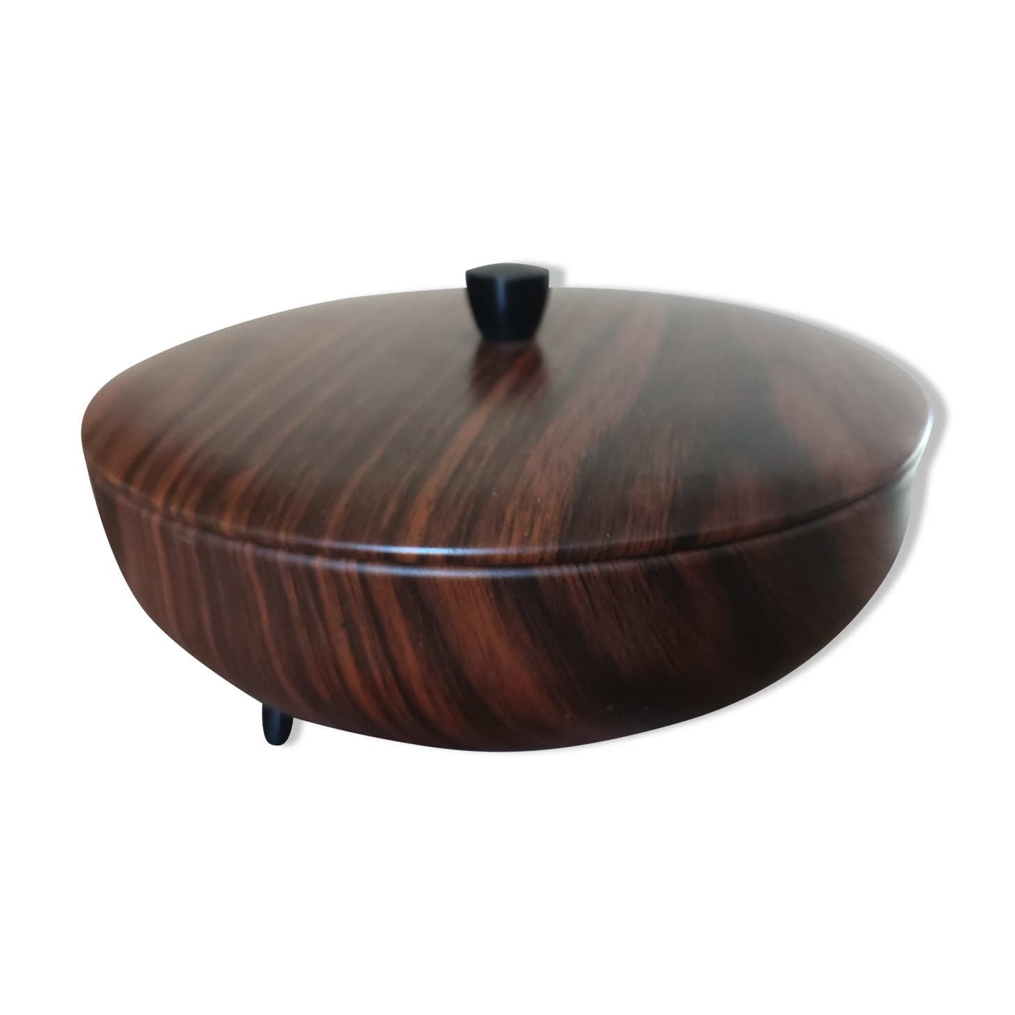 Box metal candy tripod decoration faux wood Scandinavian design