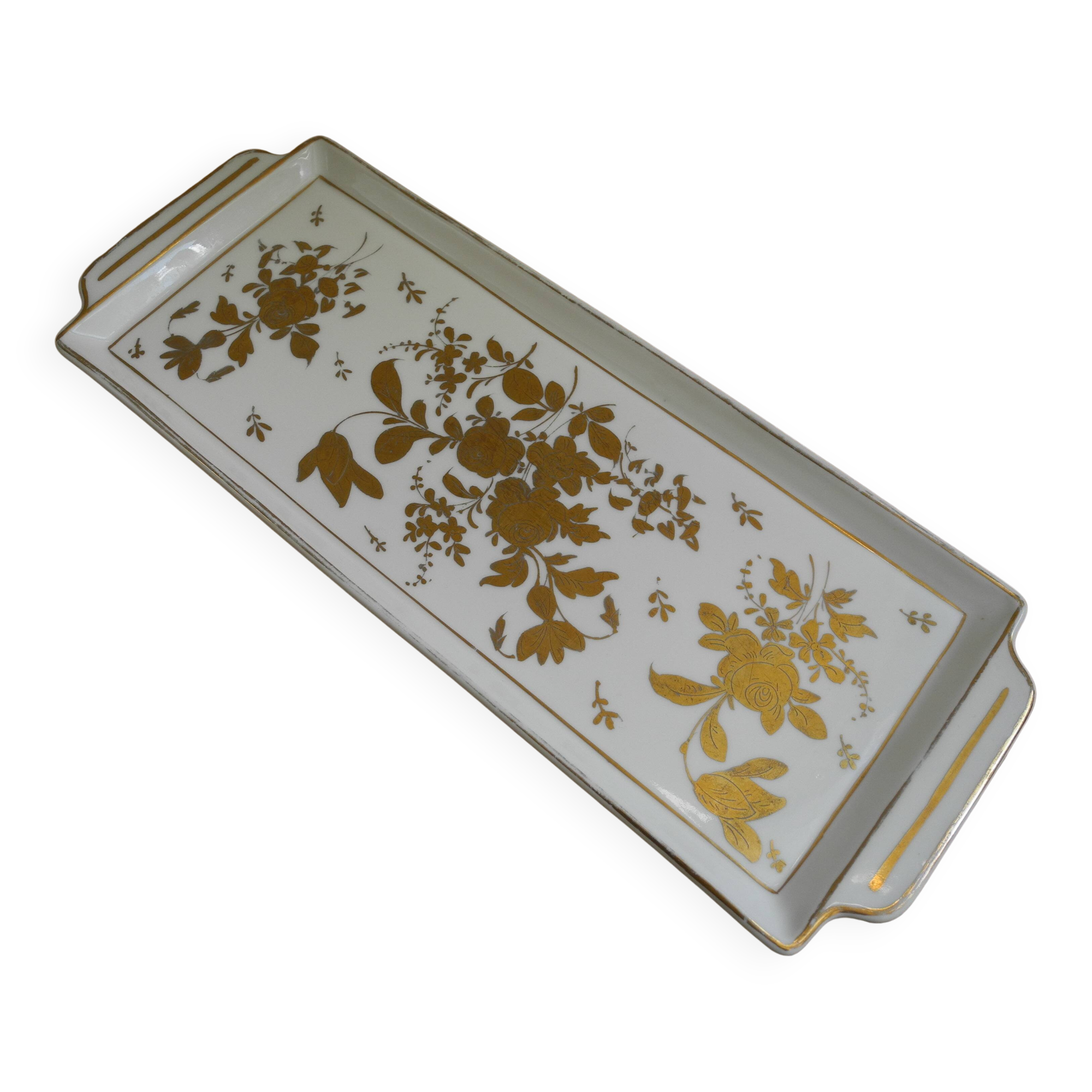 Antique earthenware cake dish gilt art table antique earthenware cake dish