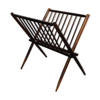 Nasco wood folding magazine holder 1970