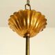 1970s gold-plated metal pendant lamp with a glass sphere by Hans Kögl