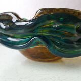 Cendrier design vintage en verre Mdina