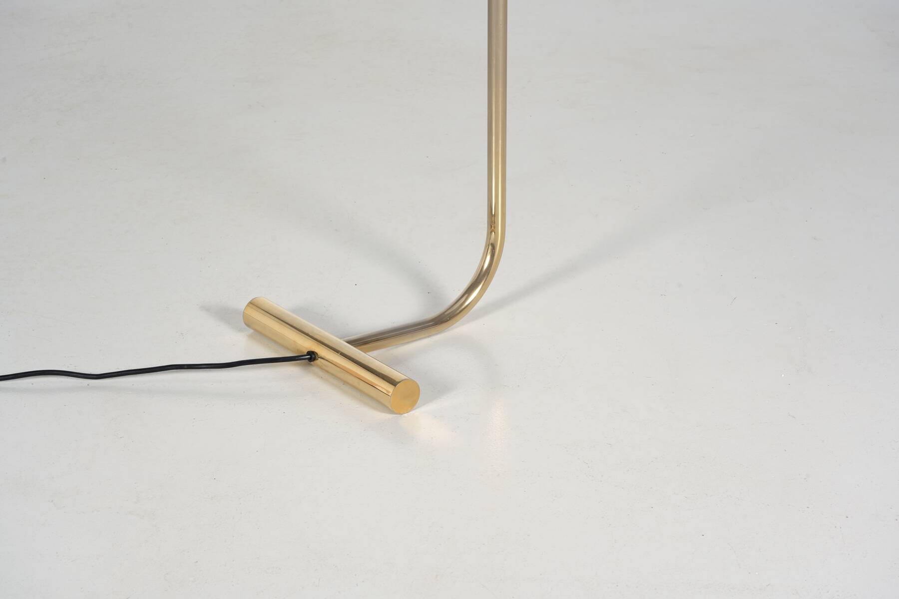 1980s gold modernist reading lamp