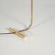1980s gold modernist reading lamp