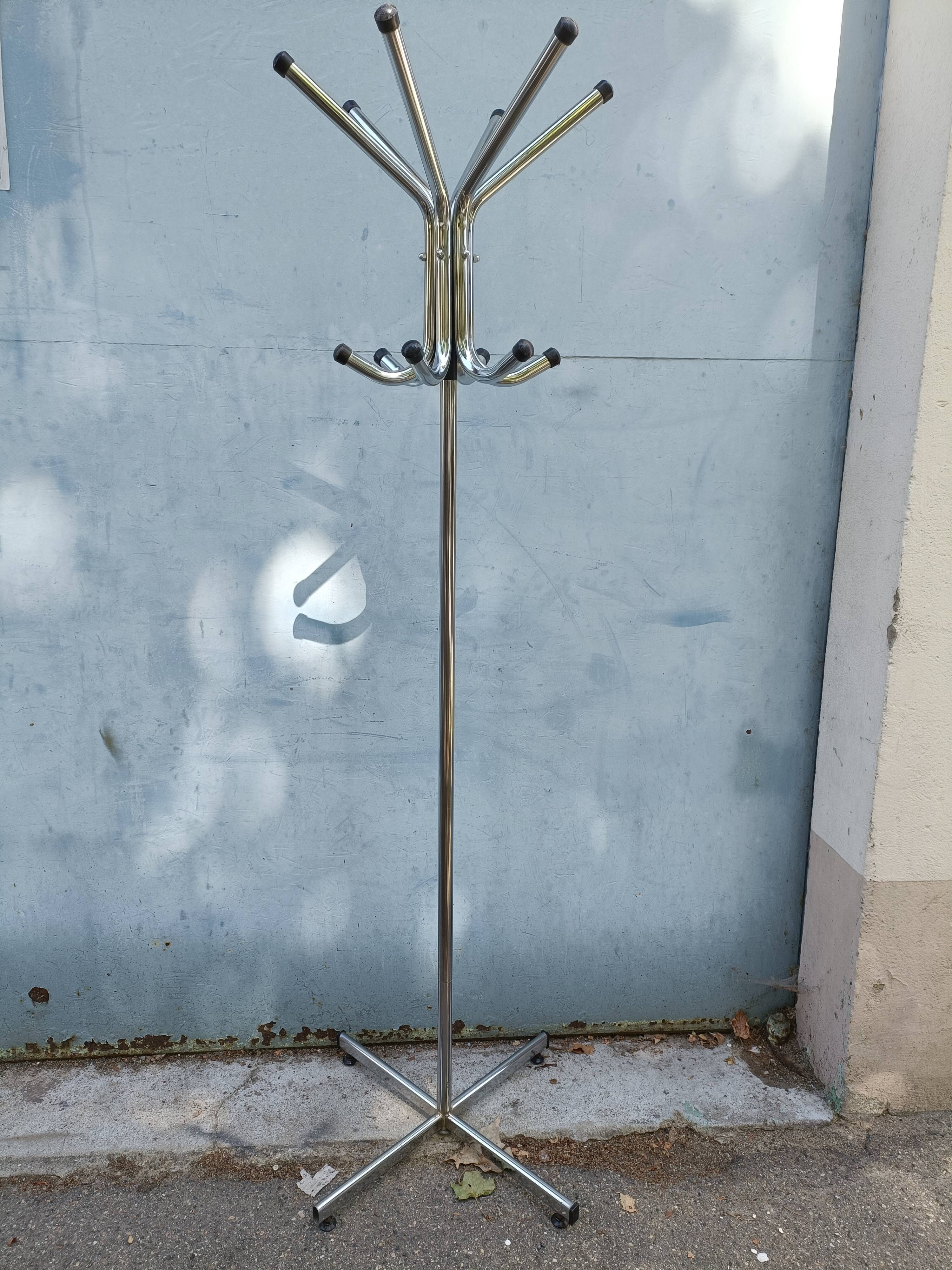 Vintage chrome coat rack