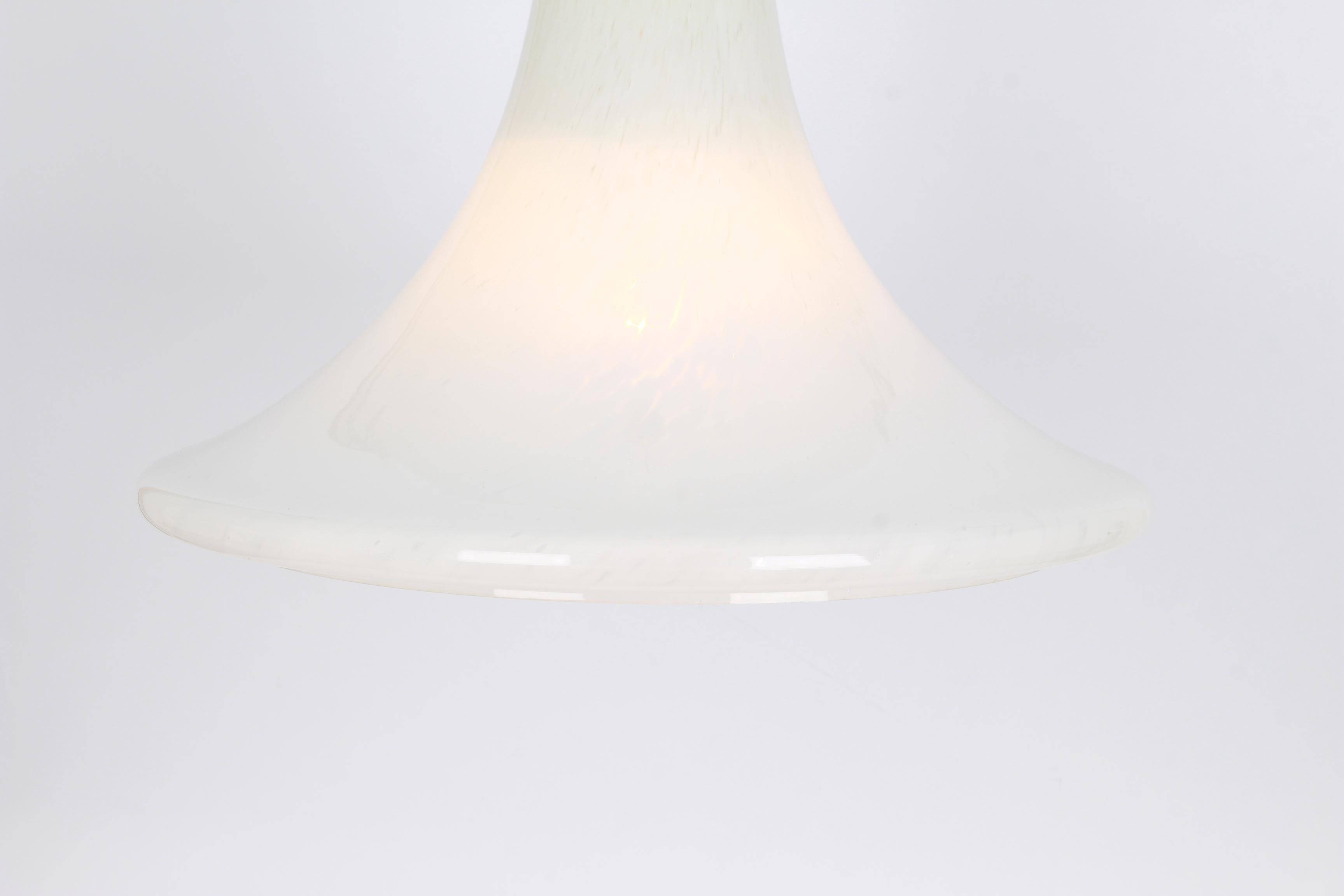 Superb large opaline glass pendant by Limburg, Germany, 1970s.