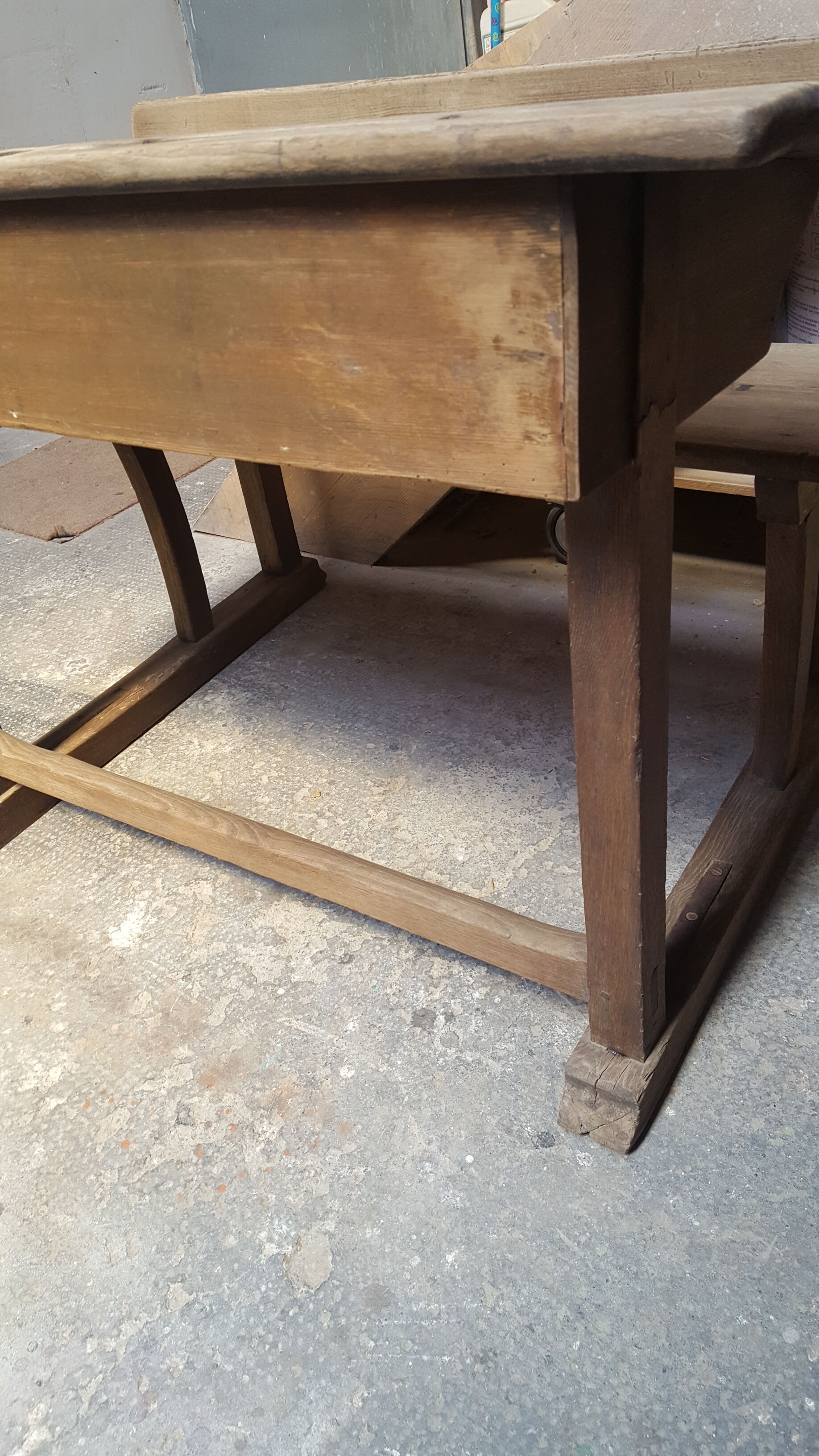 Table with period school bench