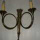 Pair of very large Empire style 2-light wall sconces