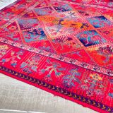 Multicolored carpet years 90/2000, 125 x 69cm