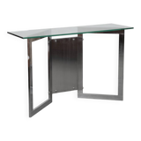 Console en métal chromé des années 1970