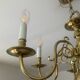 Antique Dutch 6-light chandelier in solid bronze