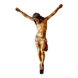 Plaster hanging icon - sculpture of Jesus in crucifixion position