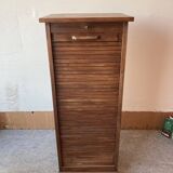 Small curtain filing cabinet.