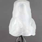 Art Deco Wrought Iron Lamp, Floral Tulip signed Degué, France, c. 1930