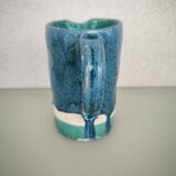 Blue ceramic jug