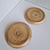 Set of 2 pottery plates from La Colombe, Vallauris