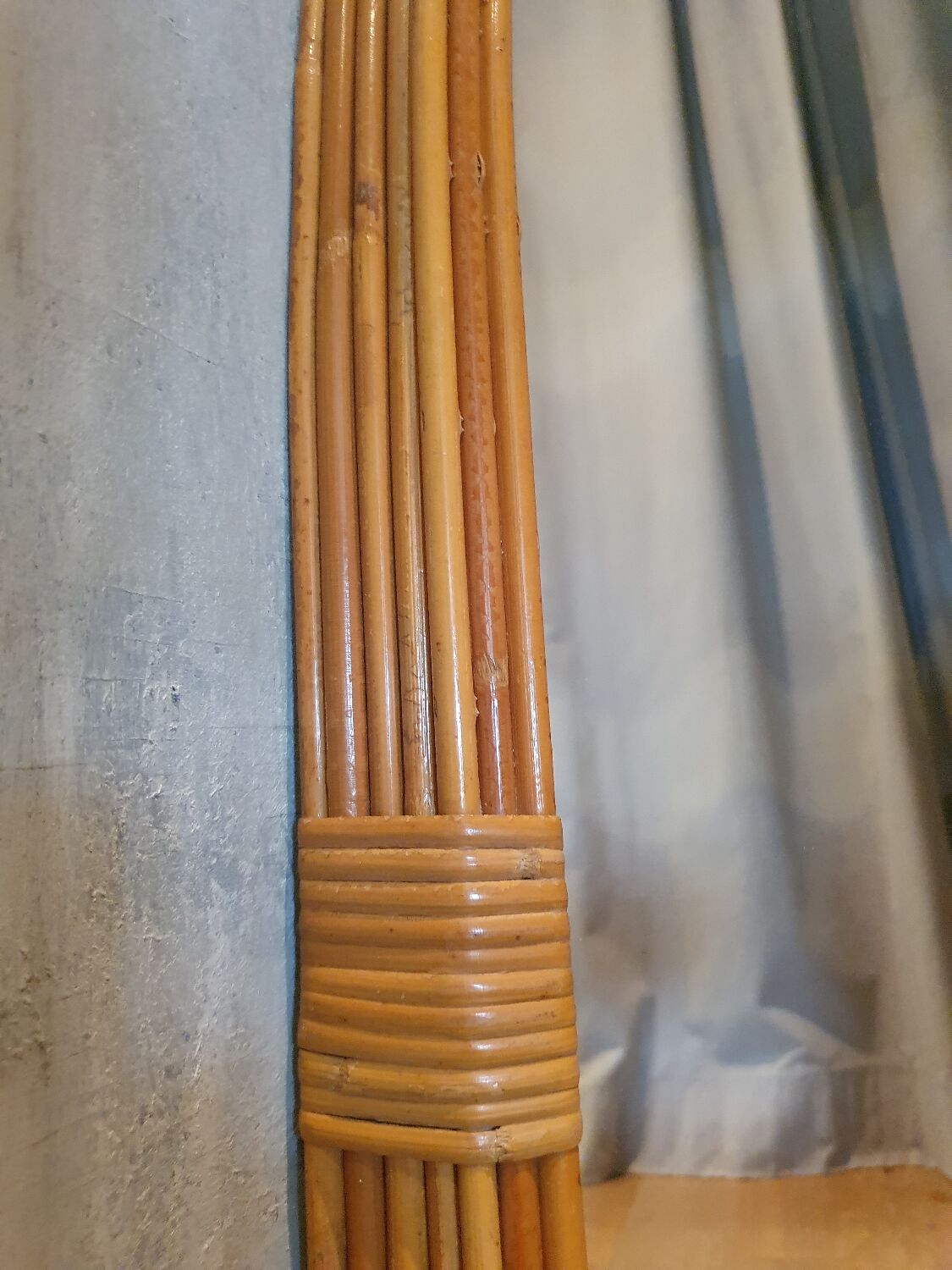 Vintage rattan mirror