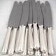 Christofle America, Art Deco 12 silver-plated table knives, excellent condition.