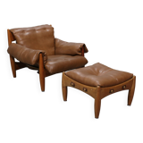 Sheriff Lounge Chair with Ottoman by Sergio Rodrigues for ISA