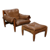 Sheriff Lounge Chair with Ottoman by Sergio Rodrigues for ISA