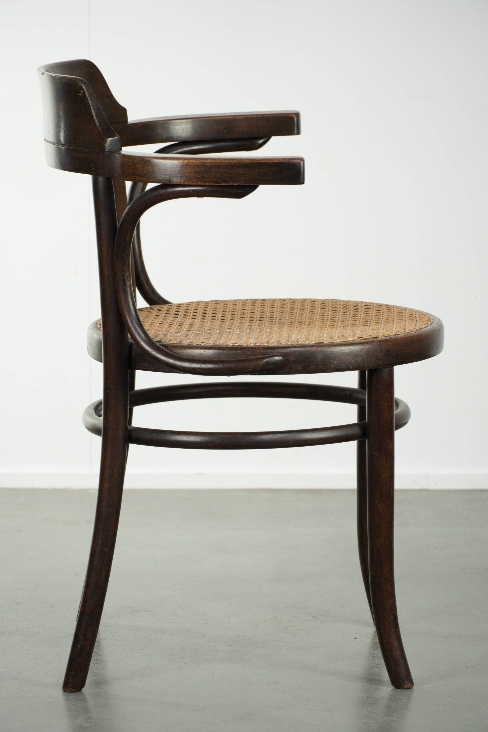 Original Cosmos vintage webbing chair in Thonet style from the 20th century