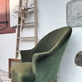 Fauteuil crapaud vert