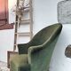 Fauteuil crapaud vert