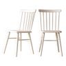 Chaises blanches vintage scandinaves
