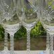 6 crystal white wine glasses from ARQUES. Epi Fleury model.