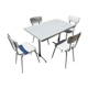 Set table and kitchen chairs in formica and skai