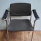 Suite of 4 contemporary armchairs in chrome-plated metal