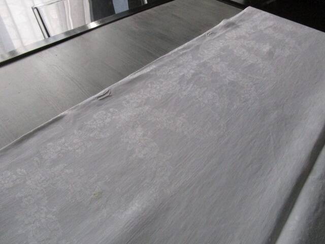 Old monogram damask tablecloth 215x150cm