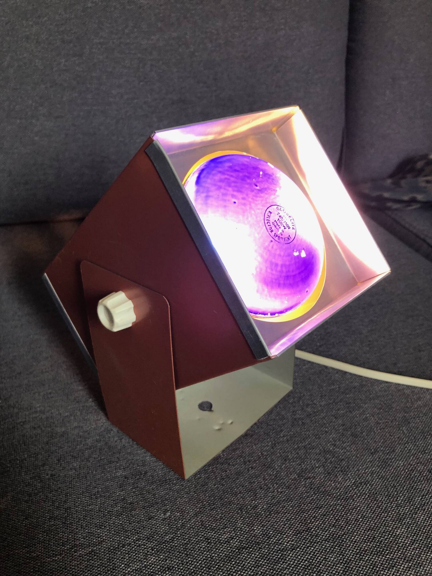 Spot vintage cube wall light, 70s