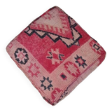 Handmade Berber pouf in wool 60 X 60 X 20 CM