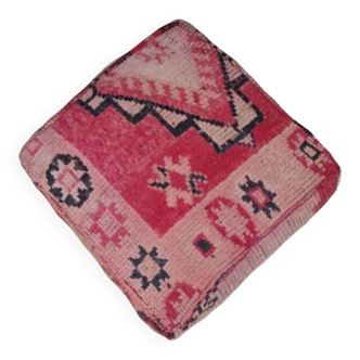 Handmade Berber pouf in wool 60 X 60 X 20 CM