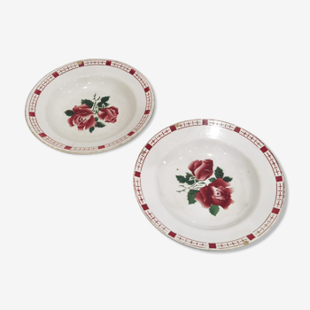 Assiettes creuse sarreguemines et digoin "saverne" vintage