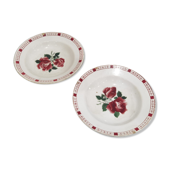 Assiettes creuse sarreguemines et digoin "saverne" vintage