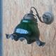 Art deco wall lamp in brass and glass