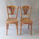 Two chairs Thonet n ° 197/114 of 1910 seat wood bistro