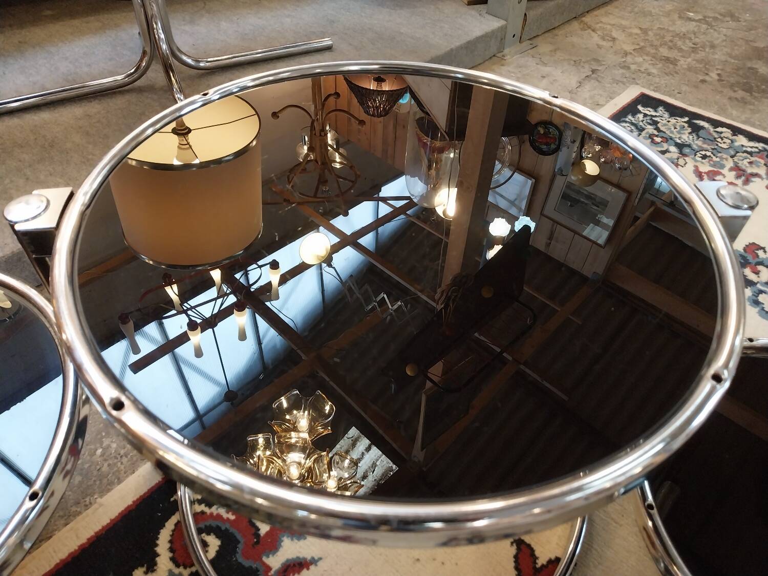 Chrome nesting coffee table